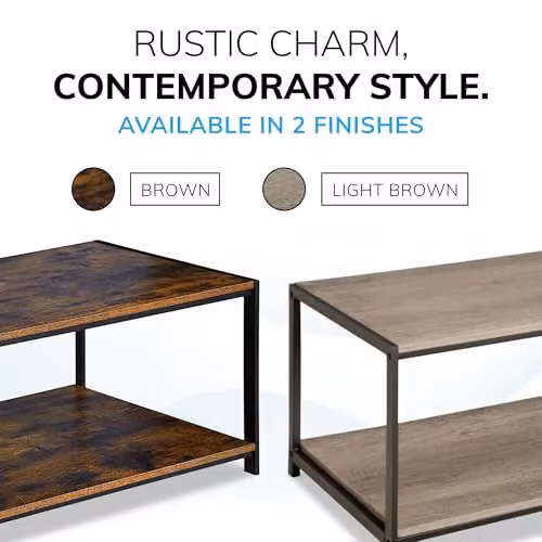 Direct Online Houseware House Of Home Coffee Table in Walnut Brown, W/D/H: 100 x 50 x 45 cm – 8