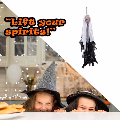 VFM e-Store Hanging Nun Halloween Decoration, Black, Height: 80 cm – 8