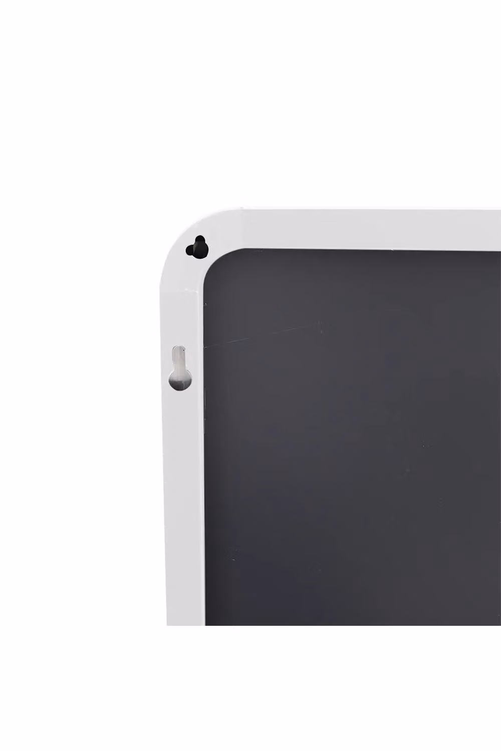 Living and Home White Rounded Rectangular Metal Frame Wall Mount Mirror, W: 28 cm, H: 118 cm – 4
