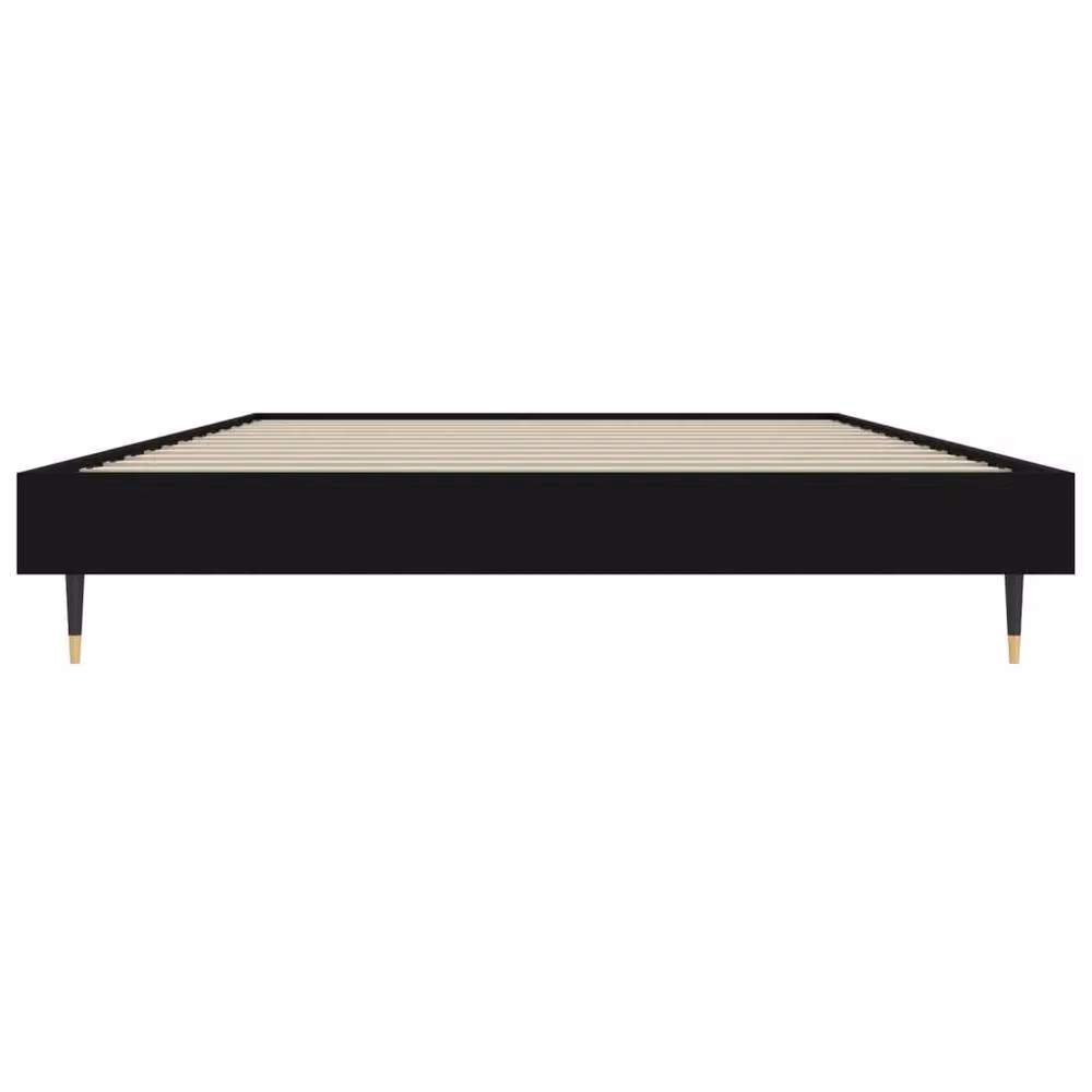 Berkfield Home Black Upholstered Bed Frame, W: 90 cm, L: 200 cm – 3