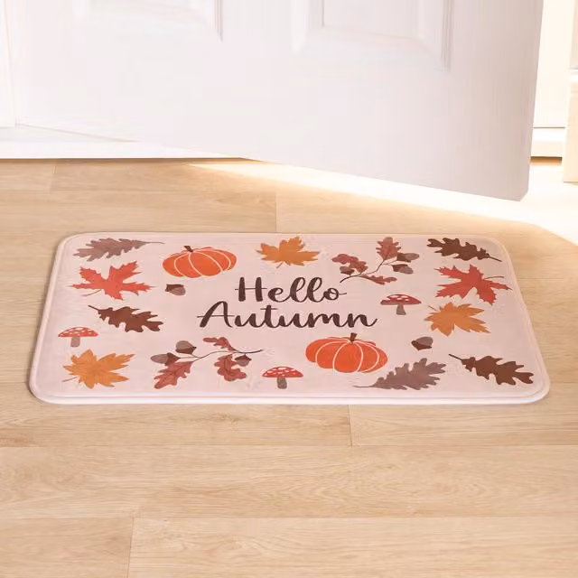 OHS Non-Slip Washable Indoor Doormat, Brown and Multicolour, Rectangular