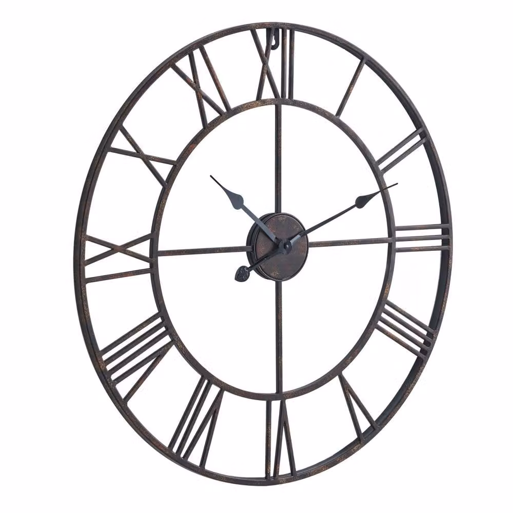Wyld Haus Bronze Round Metal Wall Clock with Quartz Movement – 2