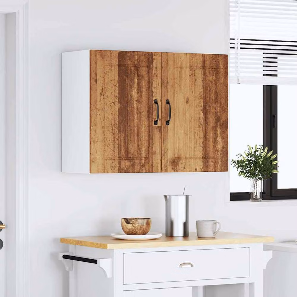 Berkfield Home Lucca Kitchen Wall Cabinet in Old Wood Brown, W/D/H: 60 x 25 x 80 cm – 3