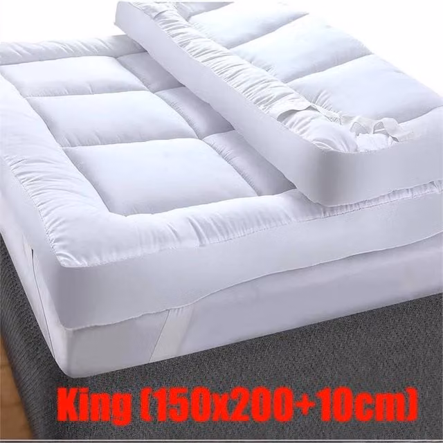 Nordara Hotel Quality King Size Mattress Topper, 10cm Thick, White – 1