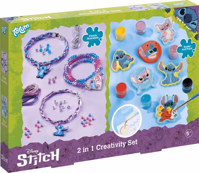 Totum Disney Stitch 2 in 1 Creativity Set in Blue and Multicolour