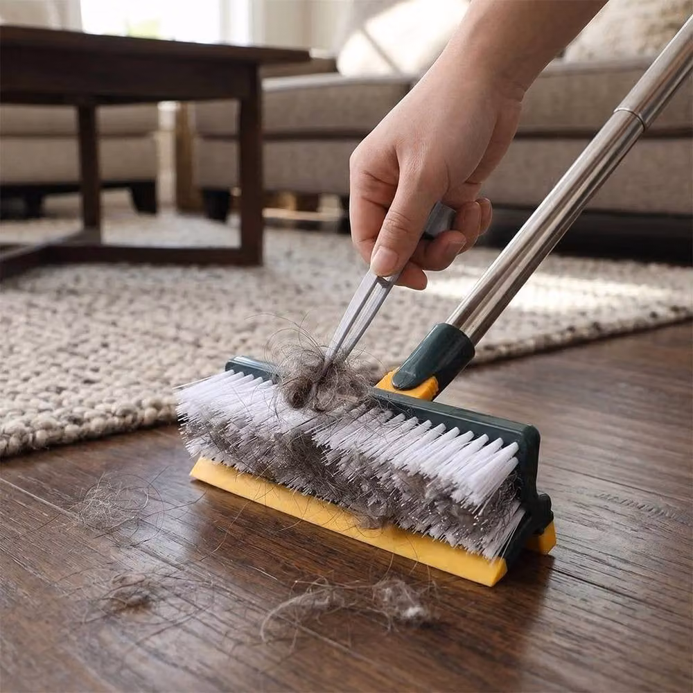 PAWNORA Floor Scrubbing Brush and Sweeper in Dark Green – 4