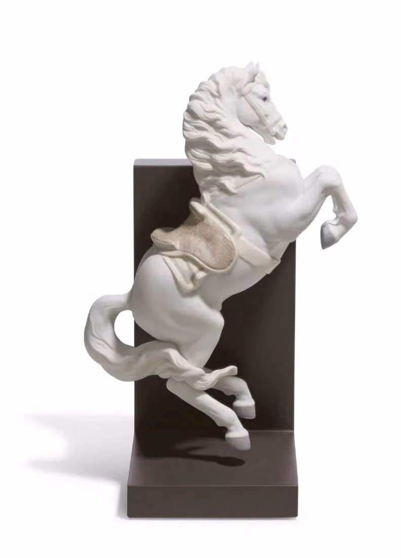 Lladró Horse on Courbette White Porcelain Figurine