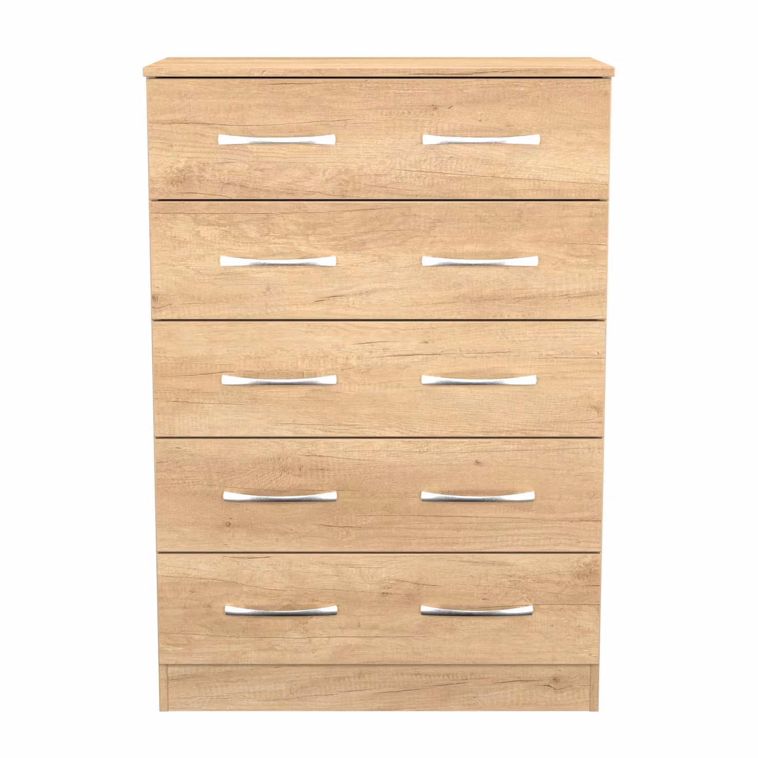 Ready Assembled 2 U Hampshire 5 Drawer Chest in Light Brown – 2