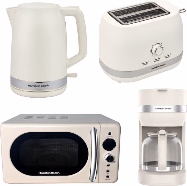 Hamilton Beach Beige Kitchen Bundle with Glass and Plastic Components