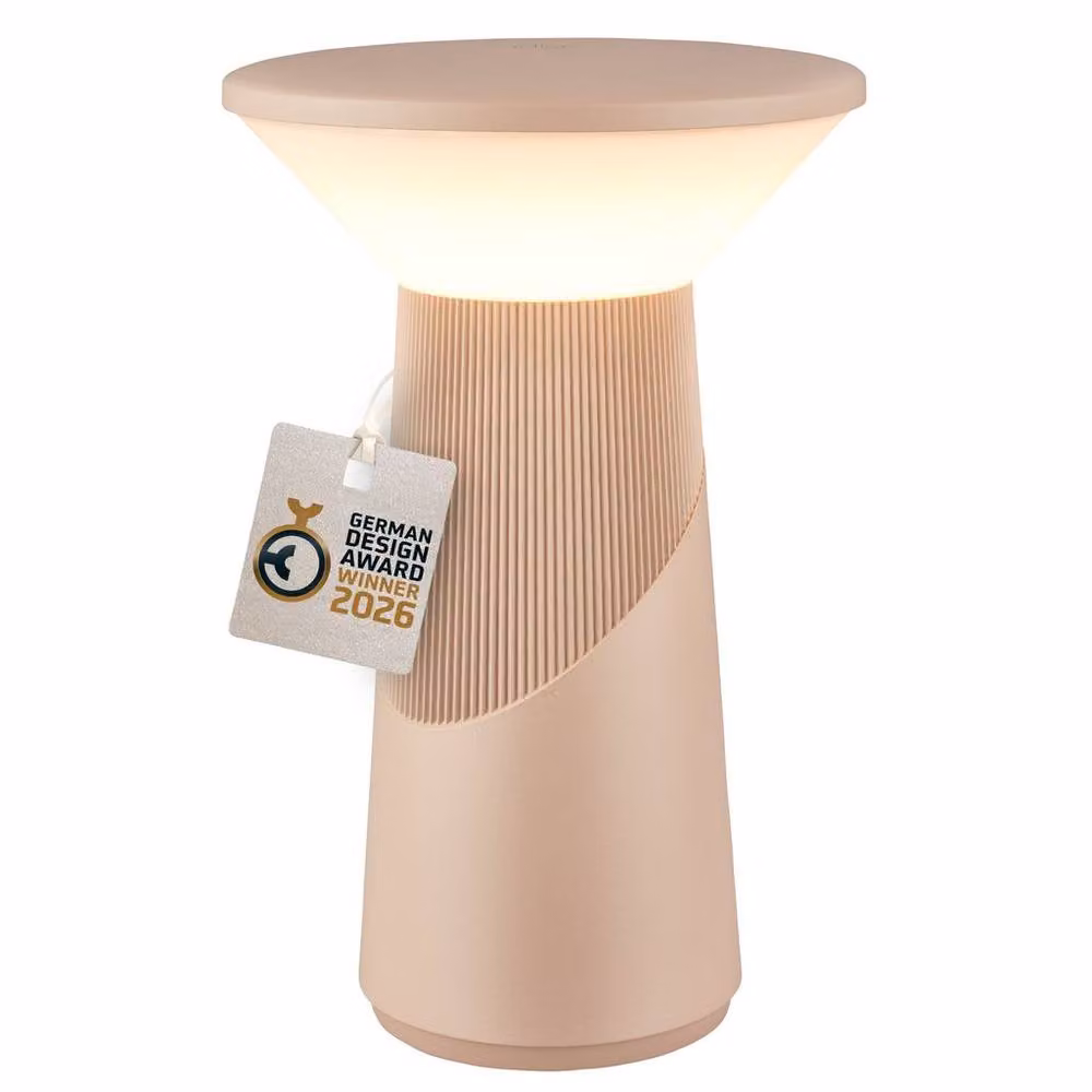 Briloner Pilia Rechargeable LED Table Lamp, Beige, H 24 cm x W 15 cm, IP44 Dimmable Touch Light – 2
