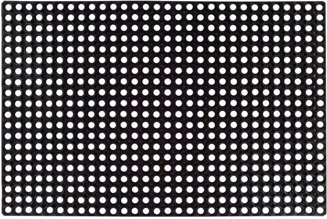 Berkfield Home Black Rubber Mat W/D: 80 x 120 cm