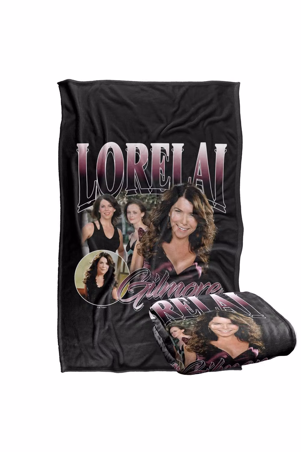 Warner Bros. Gilmore Lorelai Bootleg Super Soft Fluffy Polyester Throw Blanket in Multicolour and Black, Large – 2