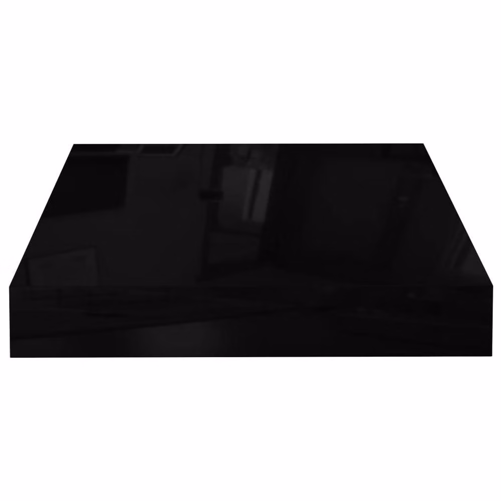 Berkfield Home High Gloss Black Floating Wall Shelf, W/D/H: 23 x 23.5 x 3.8 cm – 4