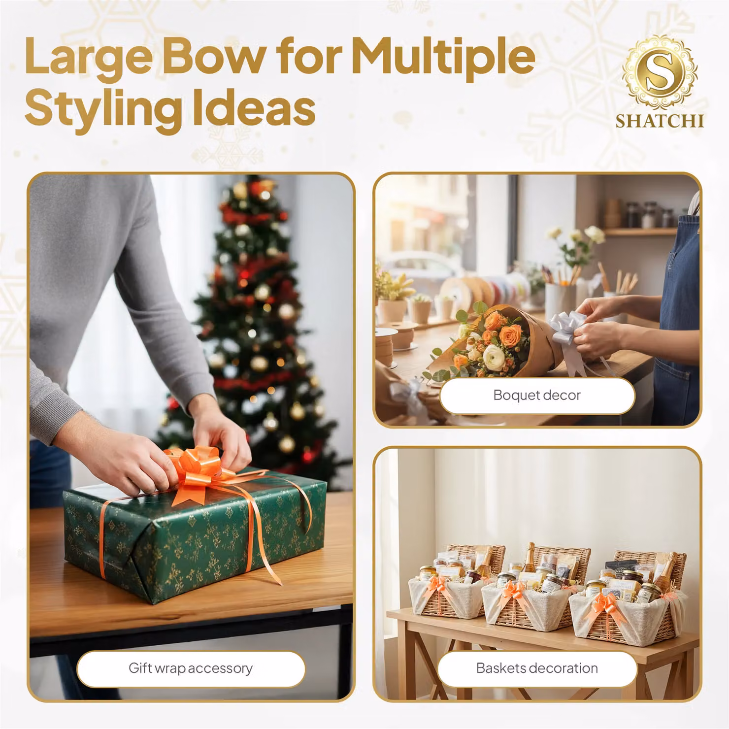 Shatchi 30pcs Orange Pull Bows for Gift Wrapping and Party Decorations – 5