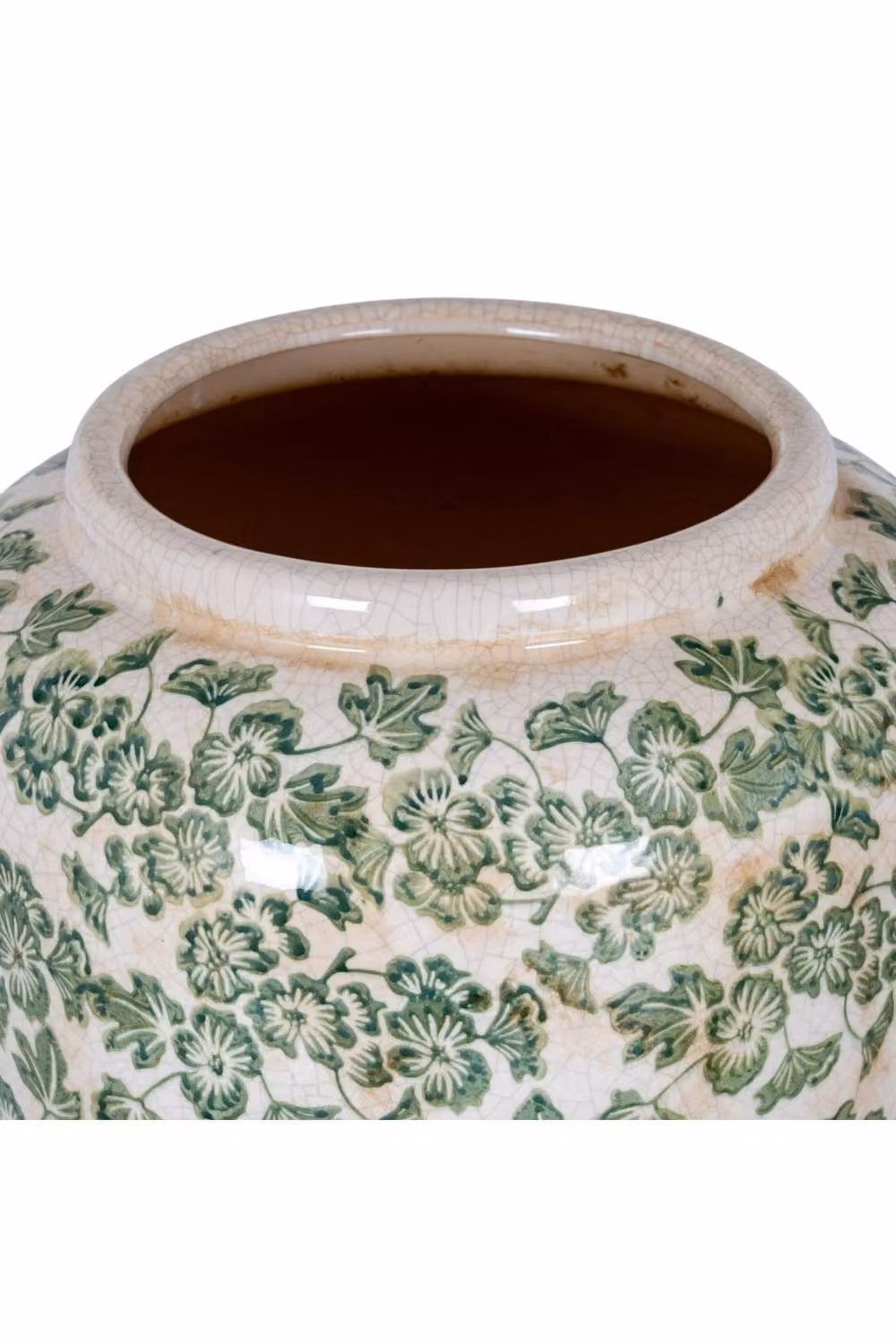 KDMD Large Green Clover Olpe Vase, Classic Ceramic Round Floral Tabletop Centrepiece – 2