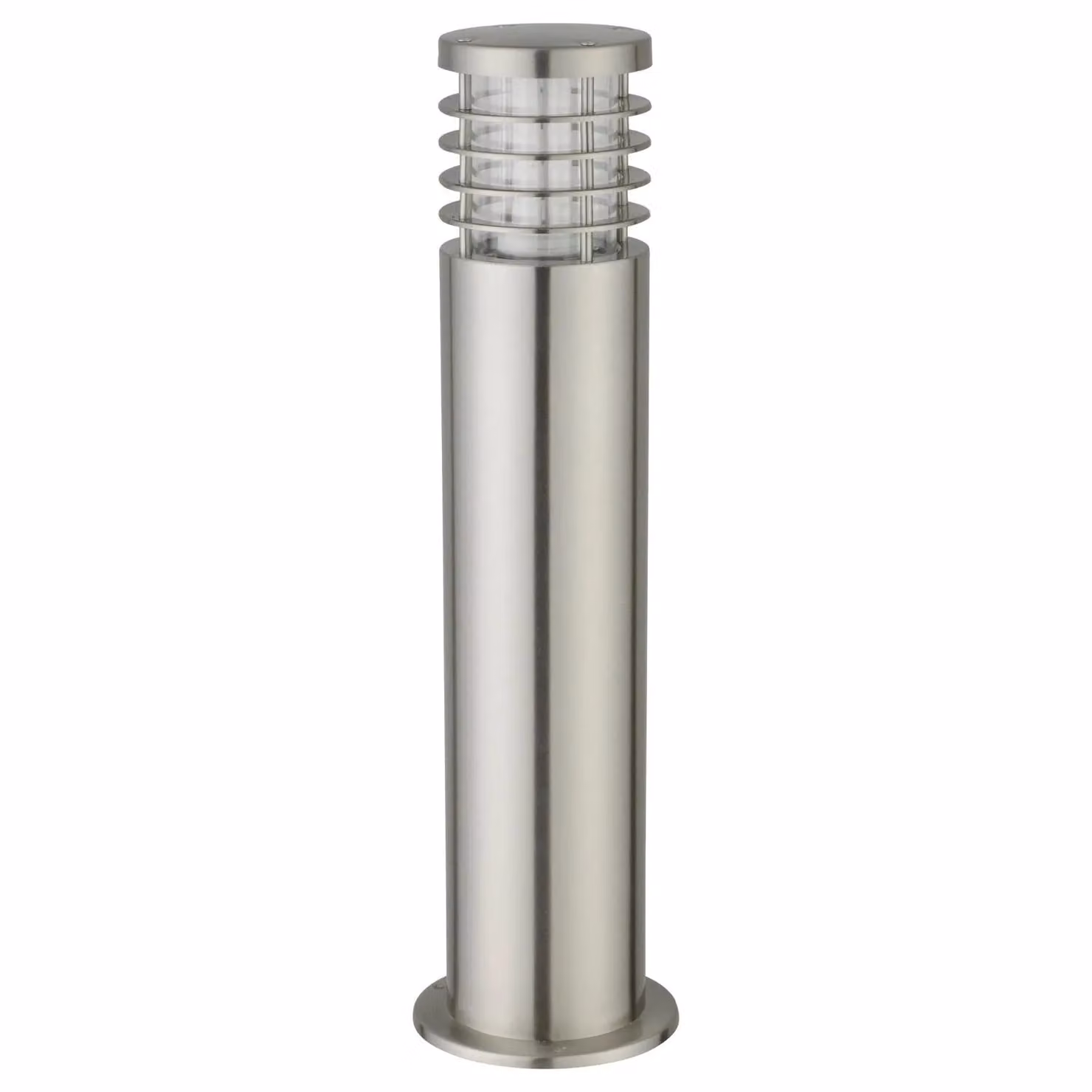 First Choice Lighting Bloom Silver Brushed Stainless Steel Dimmable LED Outdoor Post Light for Garden and Terrace – 2