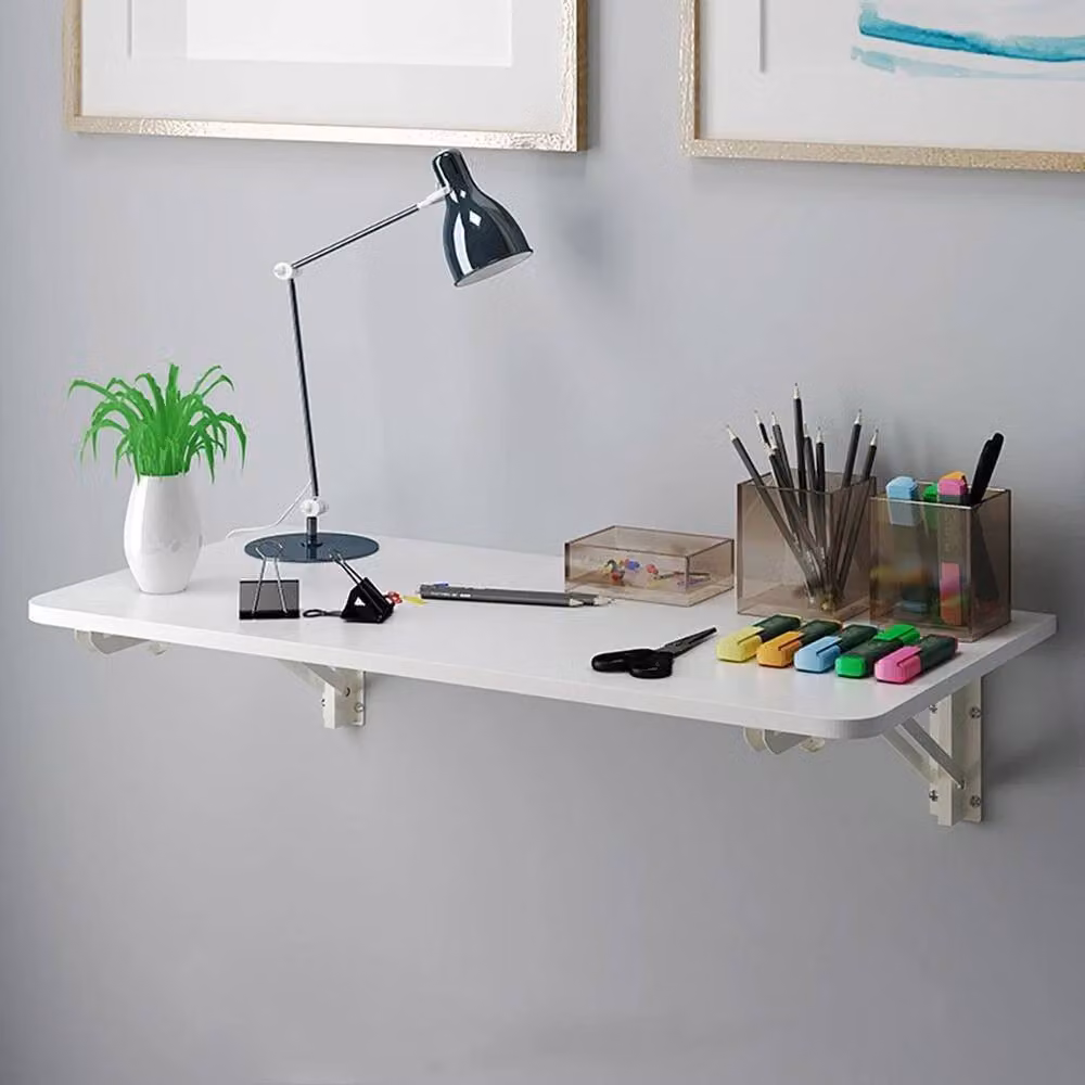 PAWNORA Drop-leaf Dining Table and Writing Desk in White, W/D/H: 80 x 60 x 60 cm – 2
