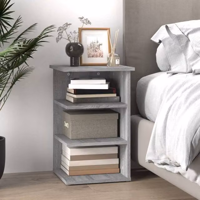Berkfield Home Grey Sonoma Side Cabinet in Engineered Wood W/D/H: 35 x 35 x 55 cm