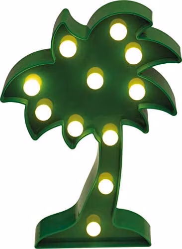 St Helens Home & Garden Green Palm Tree LED Standing Light