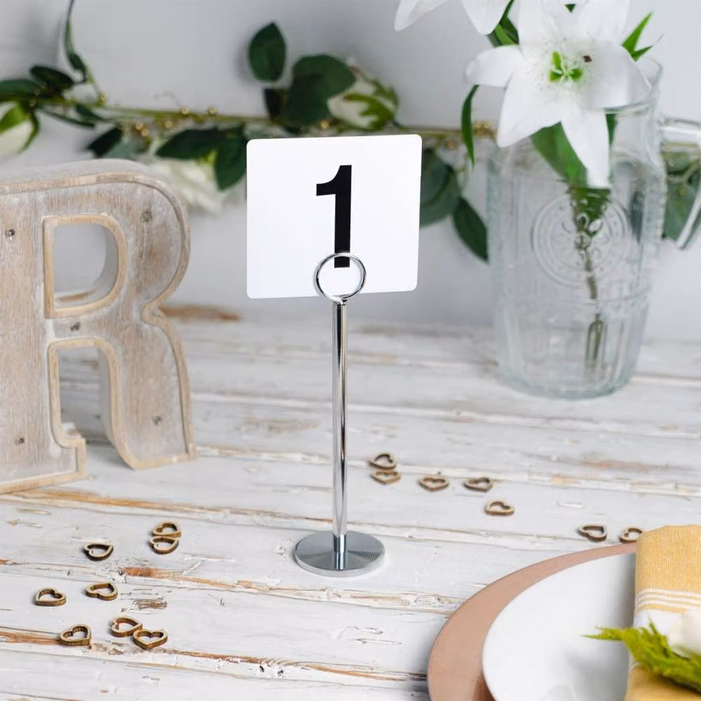 Havendro 12-Piece Silver Wedding Table Number Holders and Place Card Stands, Height: 30 cm – 2
