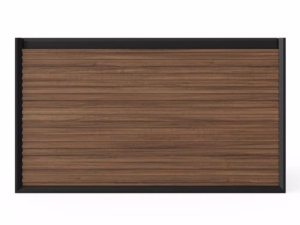 Vente-unique Striped Wall-Hung Vanity Unit in Dark Natural and Black, W/D/H: 80 x 45.8 x 45 cm – 2