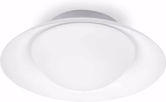 Faro Side LED Flush Ceiling Panel Lamp in White