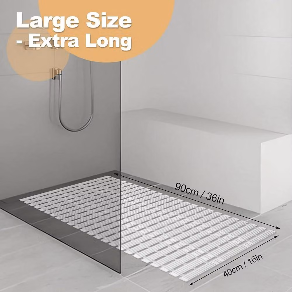 SPETLEK Non Slip, Mould Resistant and Antibacterial Bath Mat in Grey – 2