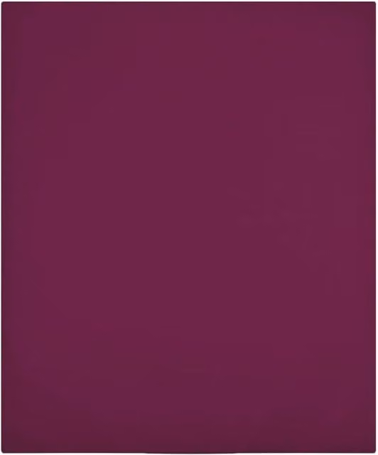 Berkfield Home Red Jersey Cotton Fitted Sheet, W/D/H: 100 x 200 cm