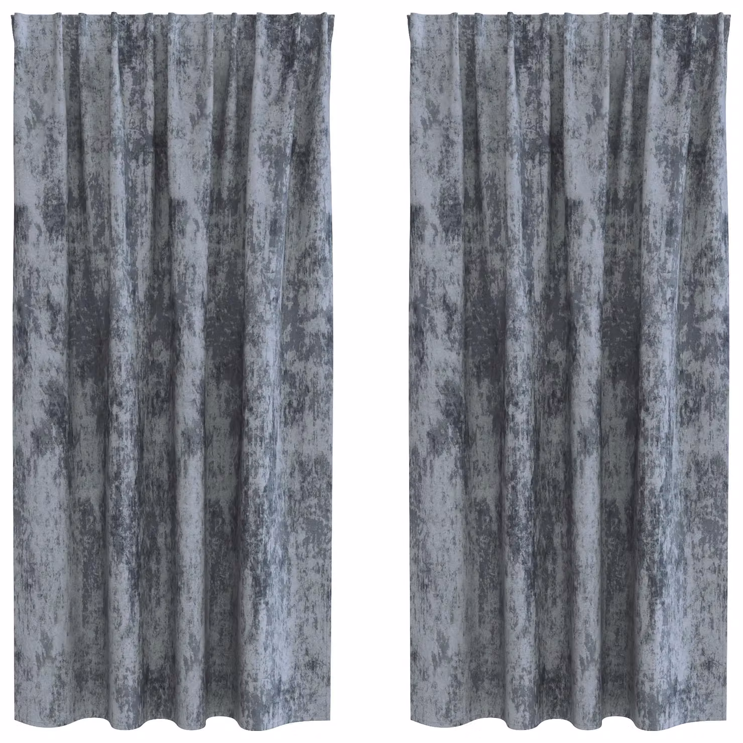 Berkfield Home Silver Grey Velvet Eyelet Curtains, 2 Pack, H 175 cm x W 140 cm – 2