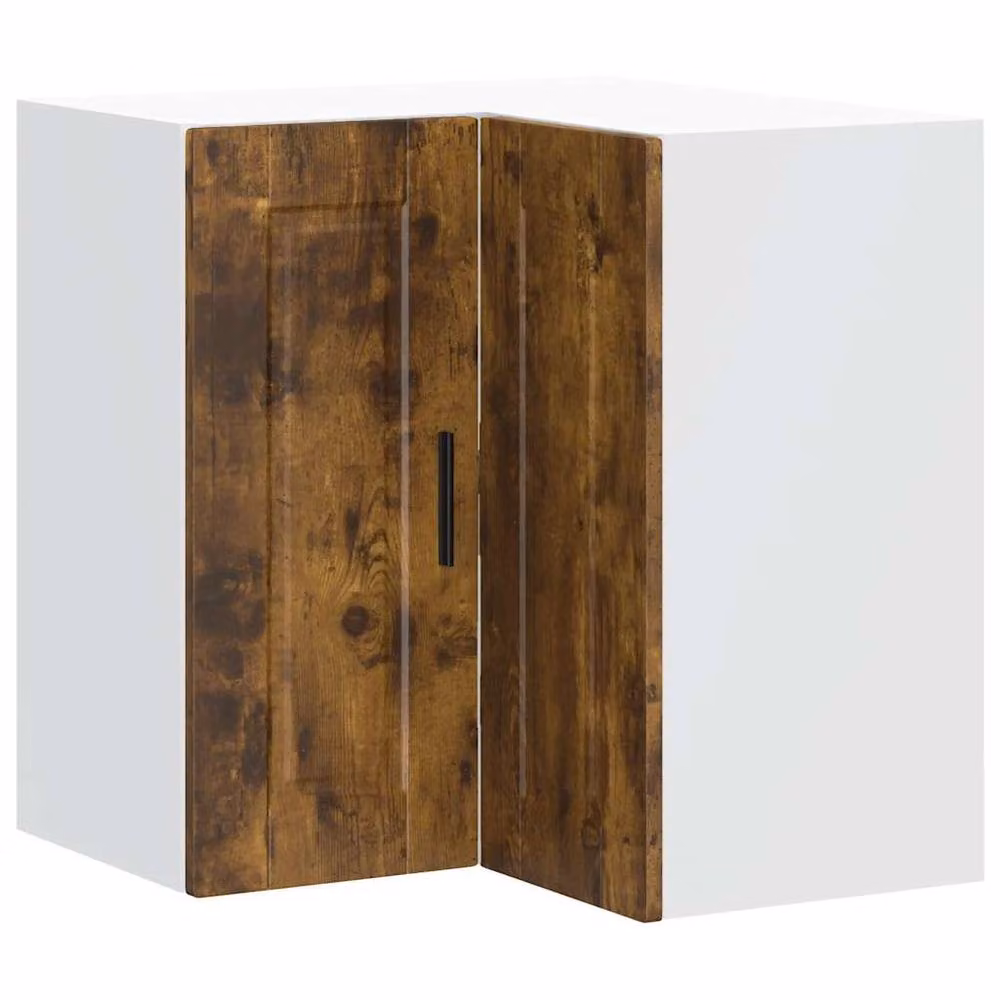 Berkfield Home Porto Wall Corner Kitchen Cabinet in Smoked Oak Brown, W/D/H: 57.0 x 60.0 x 57.0 cm – 2