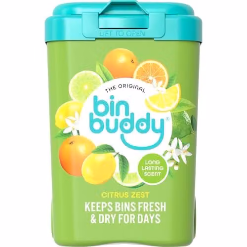 Bin Buddy Bin Freshener Deodoriser Powder Citrus Zest 450g