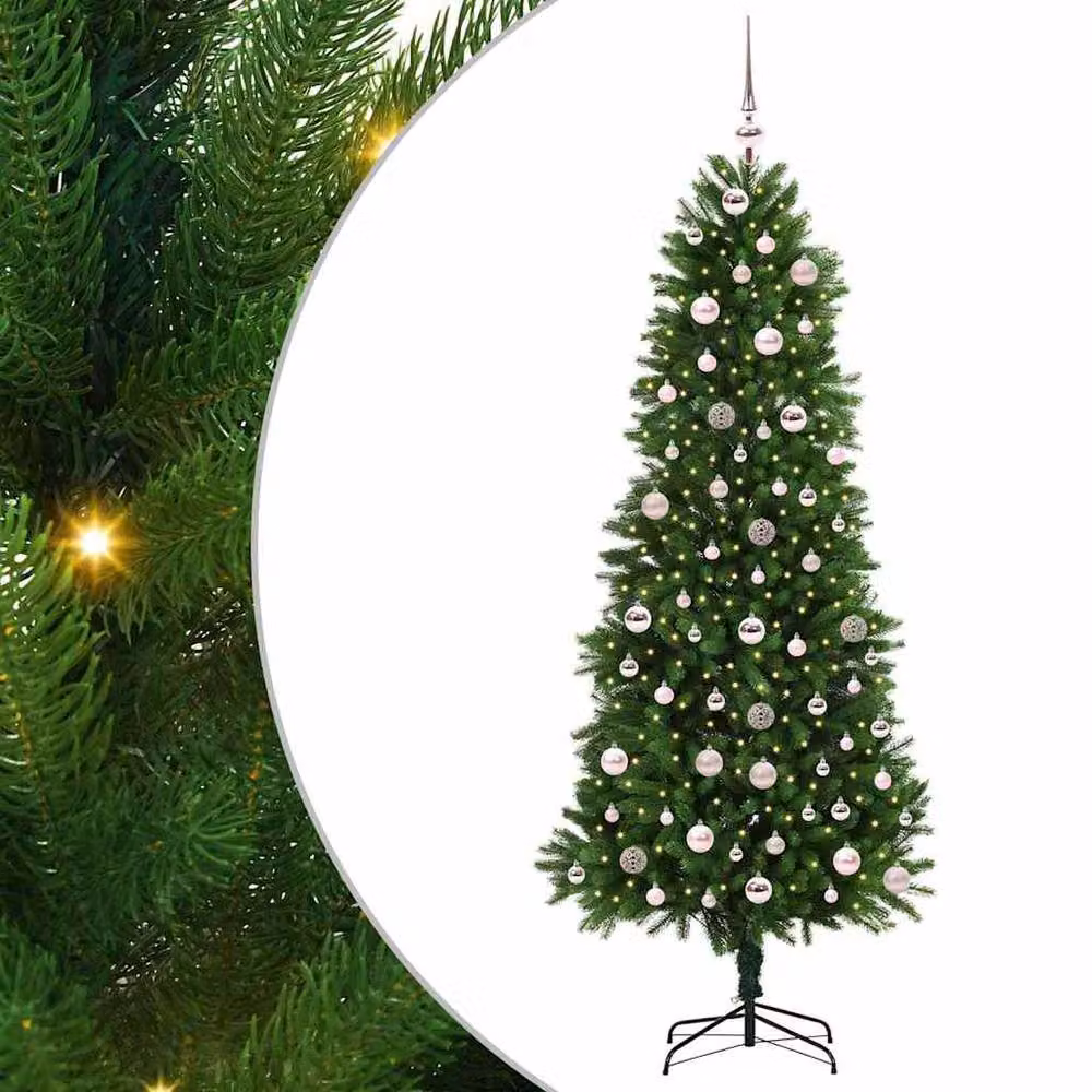 Berkfield Home Realistic Green Christmas Tree with 300 LEDs and Stand, Height: 240 cm – 3