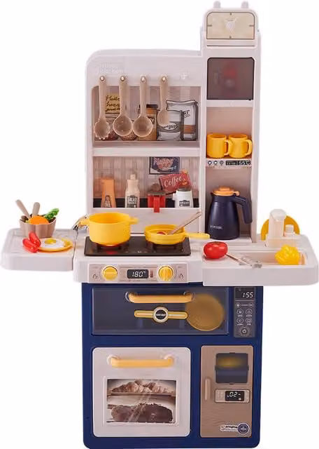 Kidkid Interactive Role Play Kitchen Set with Sound Effects in Blue