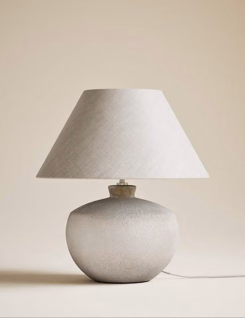 M&S Roma White Ceramic Urn Table Lamp