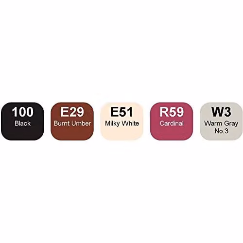 Copic Ciao Coloured Marker Pen Set of 6 with Manga 5, Multicolour Brush Ink for Art and Design – 2
