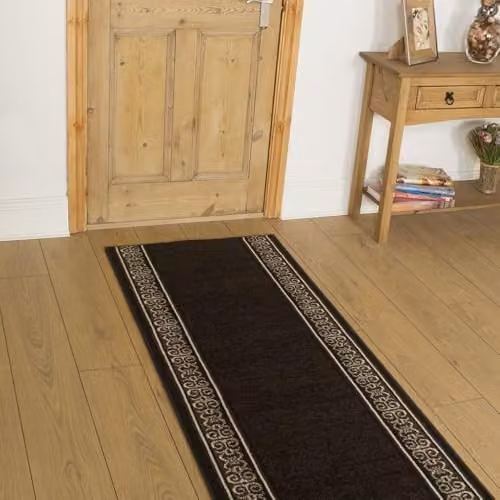 runrug Ethnic Tribal Hallway Runner Rug in Brown, W/D: 70 x 270 cm