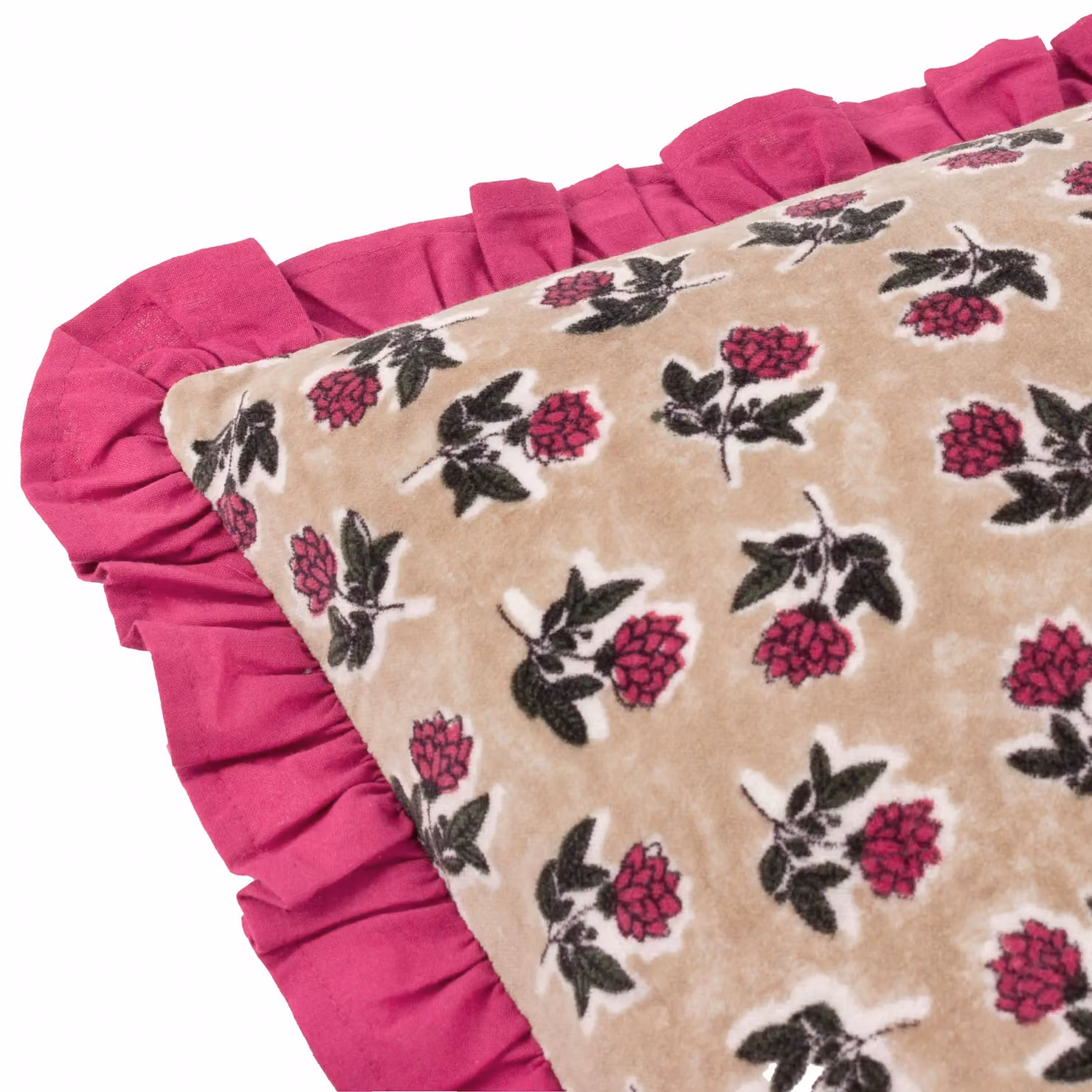 Paoletti Kemble Floral Square Cotton Cushion in Pink and Purple, W/D/H: 45 x 45 x 45 cm – 4