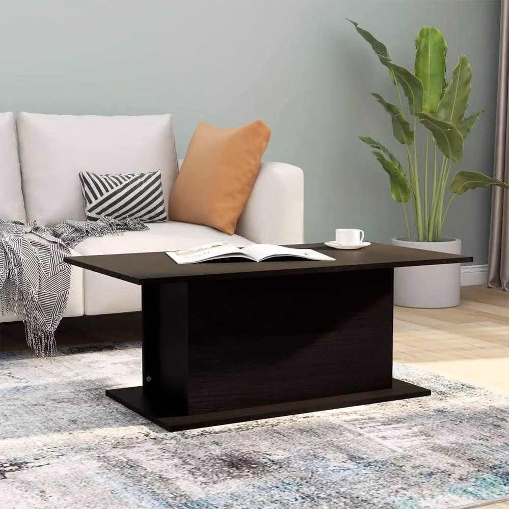 Berkfield Home Modern Black Decorative Coffee Table, W/D/H: 102 x 55.5 x 40 cm – 2