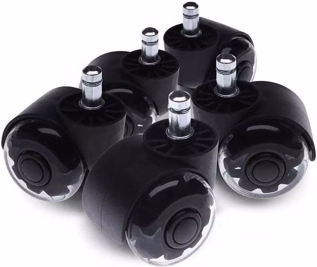 FLAVORA Heavy Duty Office Chair Casters Wheels, Black – 1