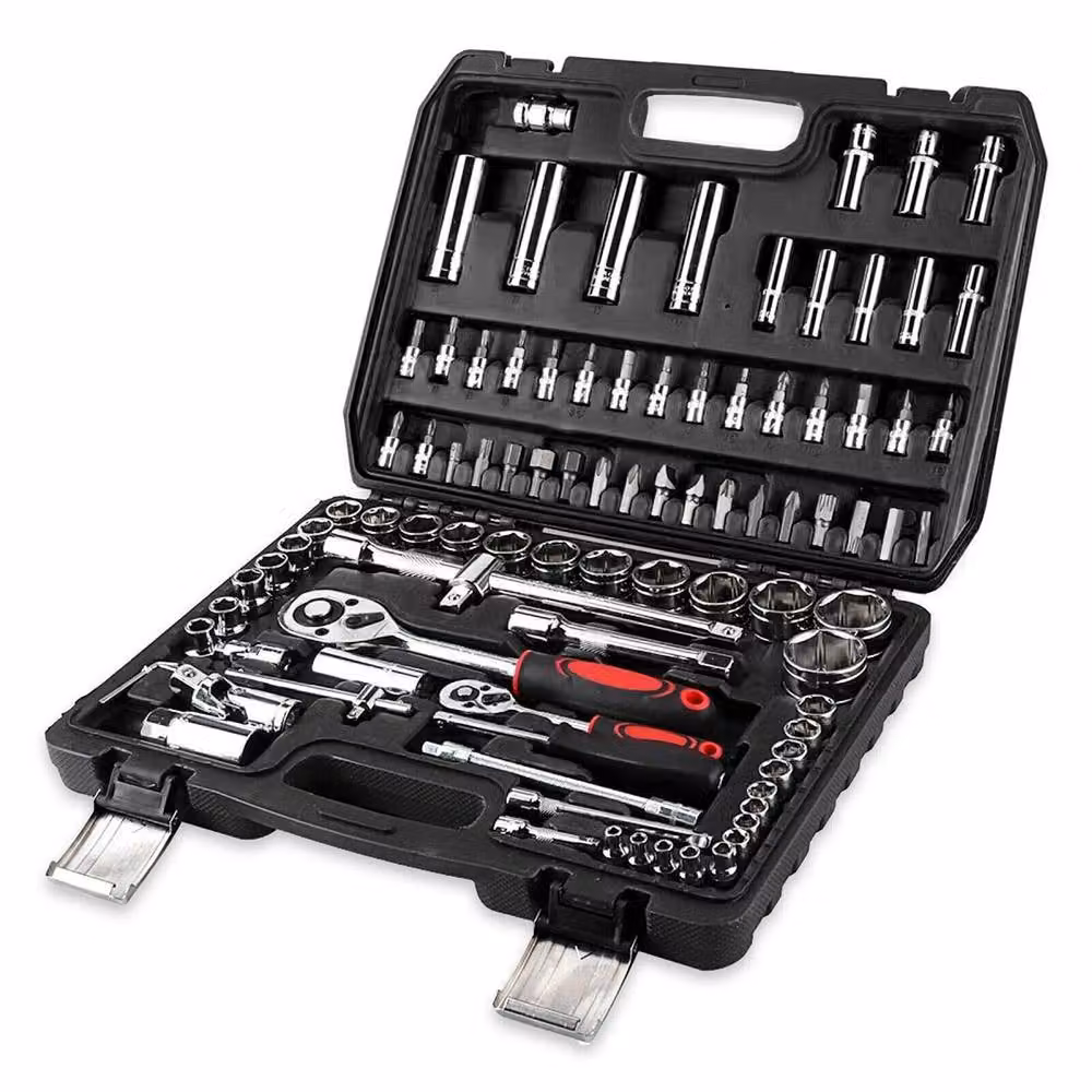 Nordara 94-Piece 1/2" and 1/4" Drive Socket Ratchet Wrench Set with Case in Black – 2