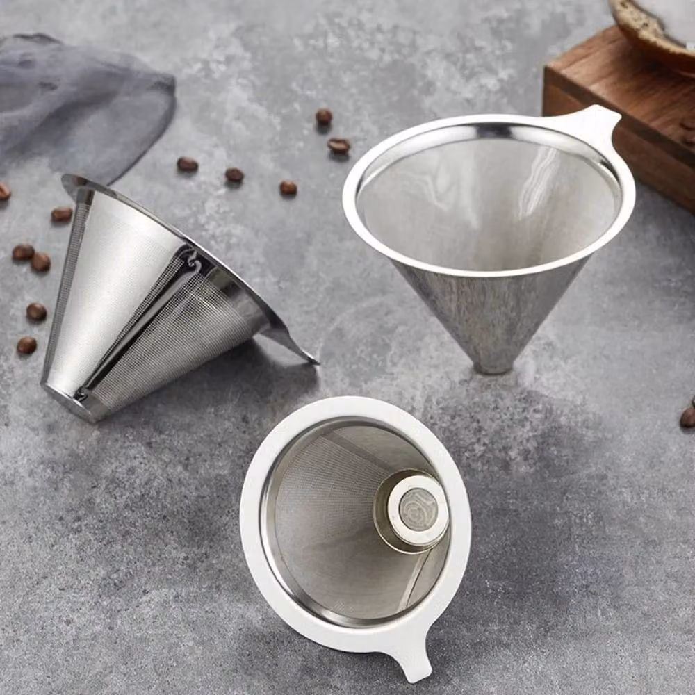 SPETLEK Stainless Steel Reusable Coffee Dripper Sieve in Silver, 100ml – 3