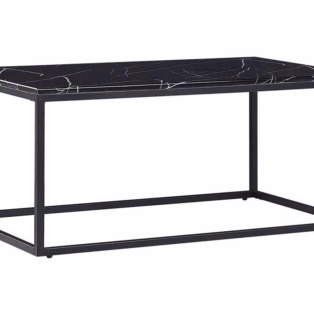 Wyld and Coco Era Black Marble Effect Coffee Table, W/D/H: 100 x 60 x 45 cm – 2