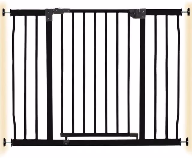 Dreambaby Liberty Extra Wide Swing Door Gate for Doors and Stairs, Black