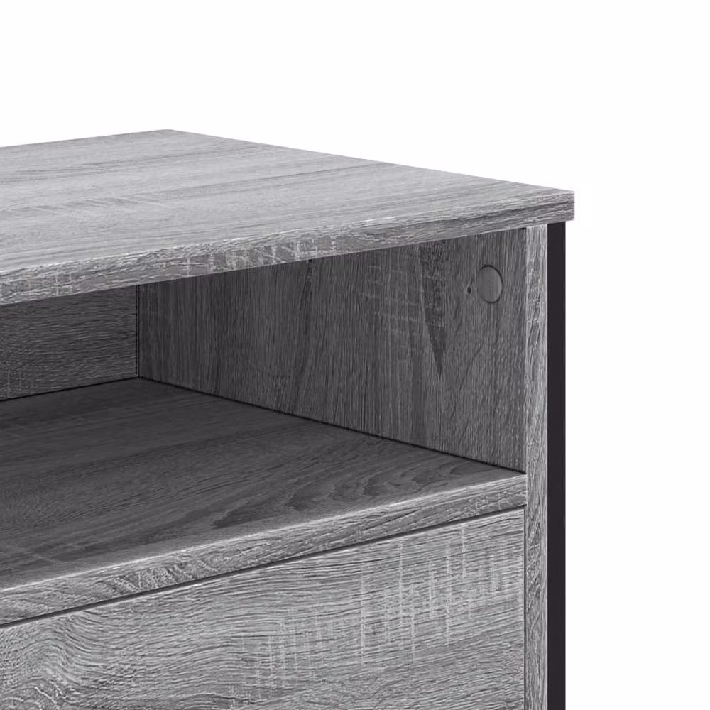 Berkfield Home TV Cabinet in Grey Sonoma, W/D/H: 122 x 34 x 41 cm – 4