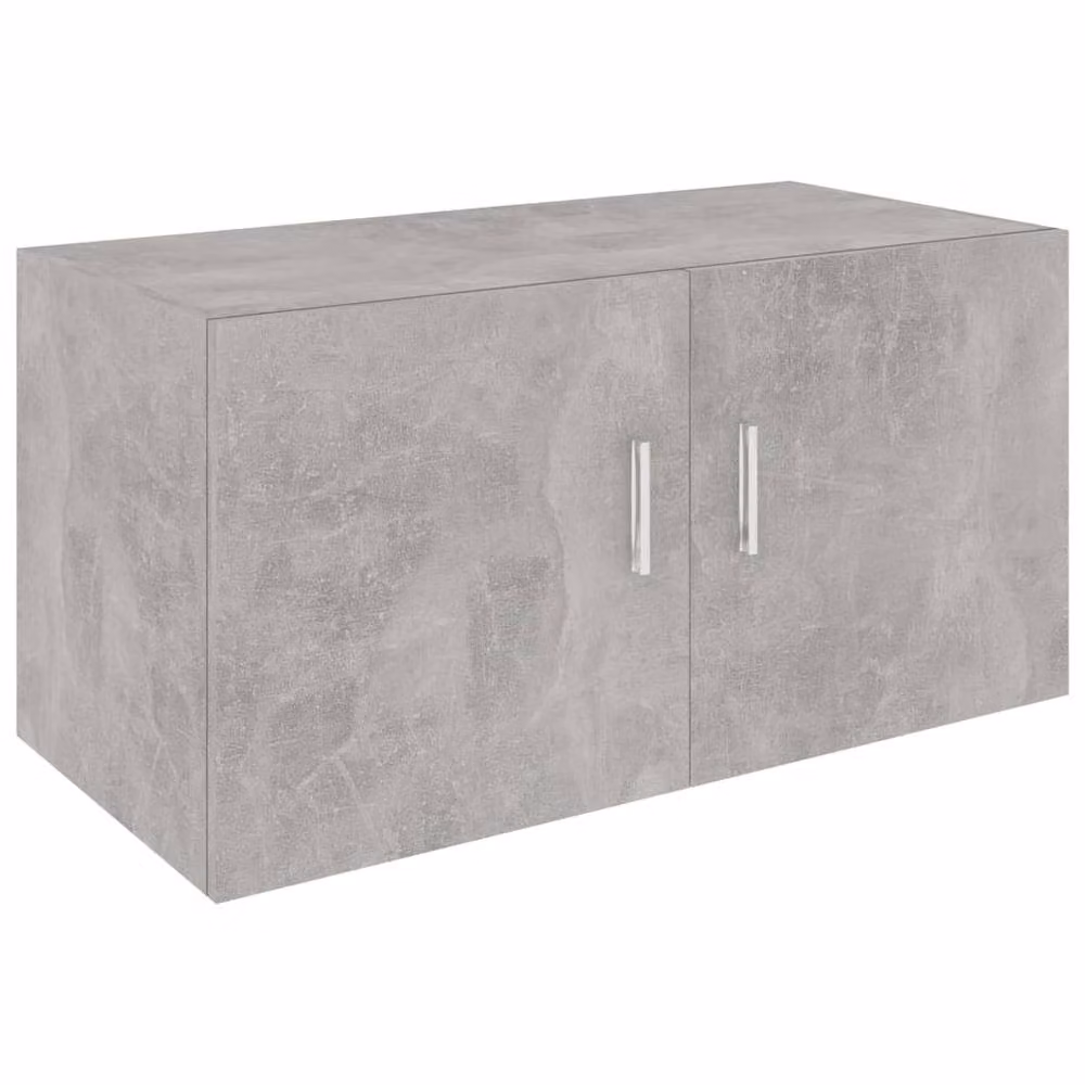 Berkfield Home Wall Mounted Cabinet in Concrete Grey, W: 80 cm, D: 39 cm, H: 40 cm – 2