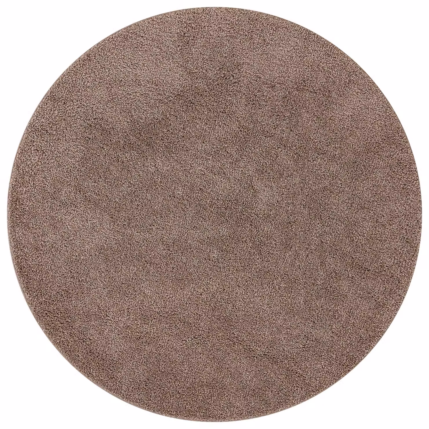 Berkfield Home Brown Round Shaggy Polyester Rug with Non-Slip Latex Backing, Diameter: 120 cm – 2