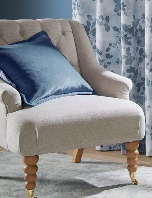 Laura Ashley Hanya Square Velvet Cushion in Dark Blue
