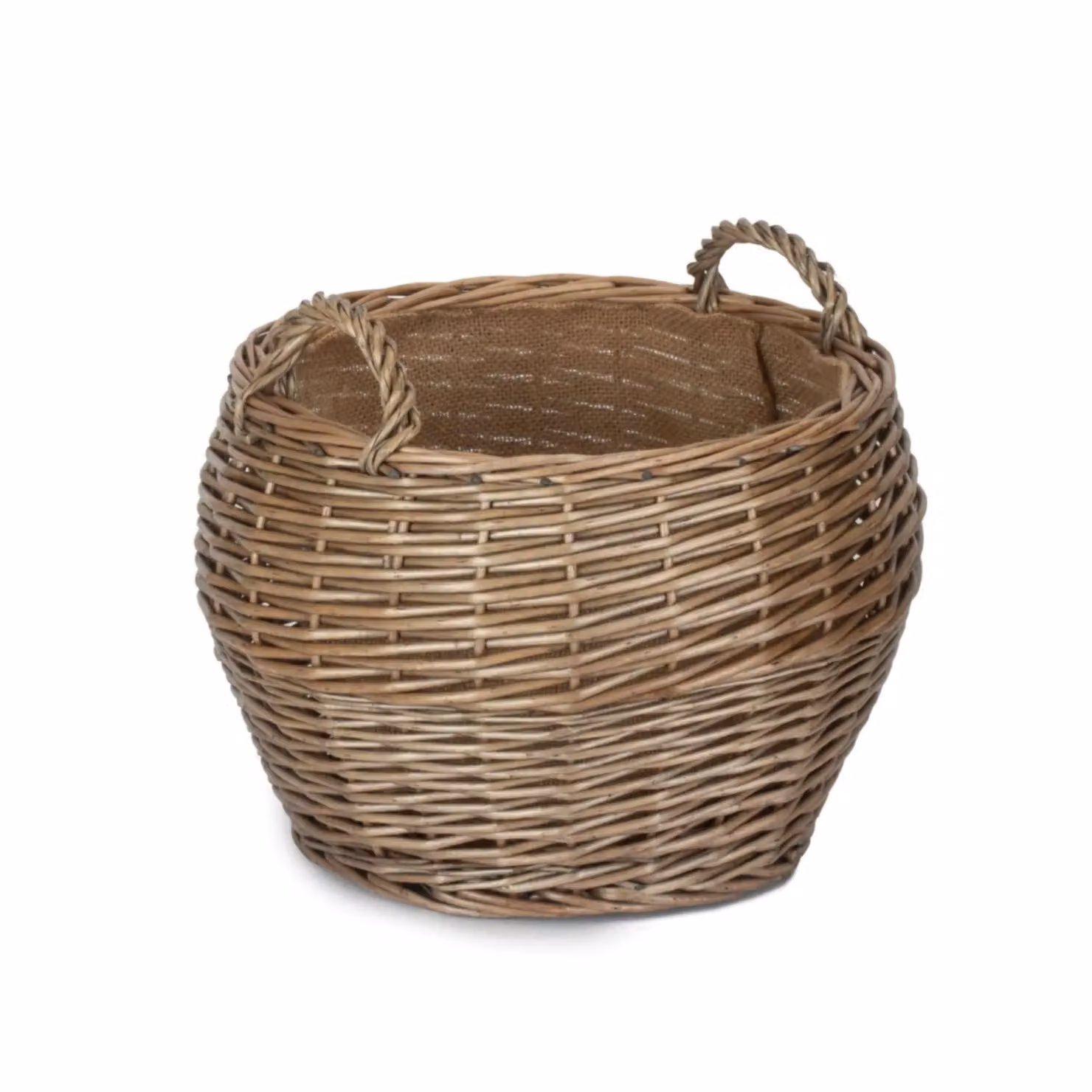 Red Hamper Wicker Antique Wash Stumpy Basket in Red and Brown, W/D/H: 35.0 x 23.0 x 35.0 cm – 3