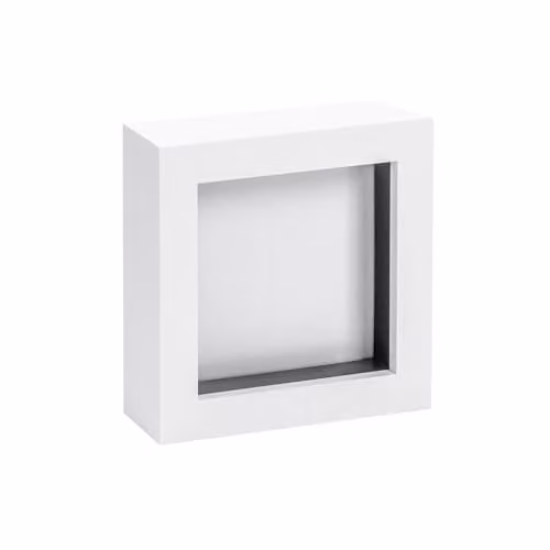 Nicola Spring 3D Shadow Box Photo Frame, White, W/D/H: 10 x 10 x 3.5 cm