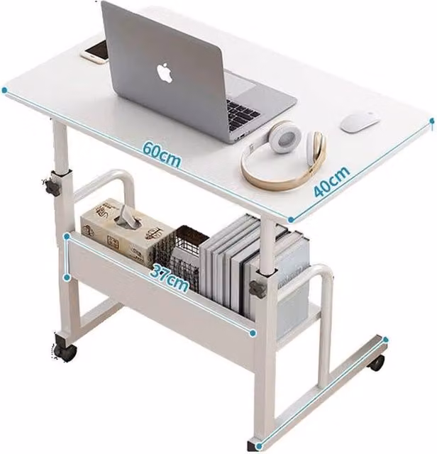 FLAVORA Height Adjustable Computer Desk in White